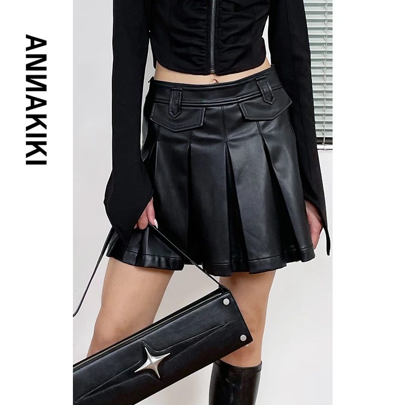 【AUNISEX 专属】ANNAKIKI 侧褶宽腰短裙3D1A1131H019