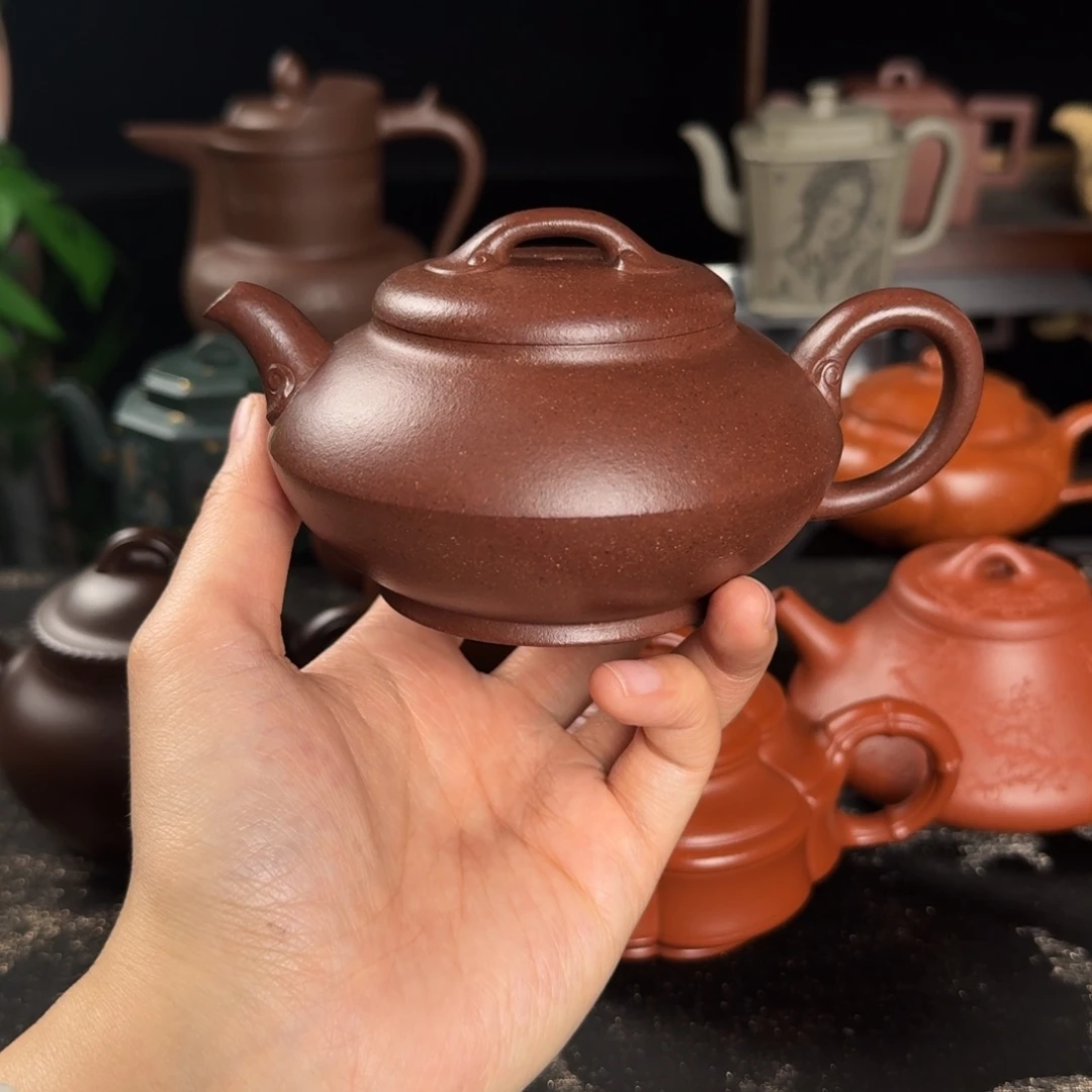 紫砂茶壶随身如意200cc紫泥