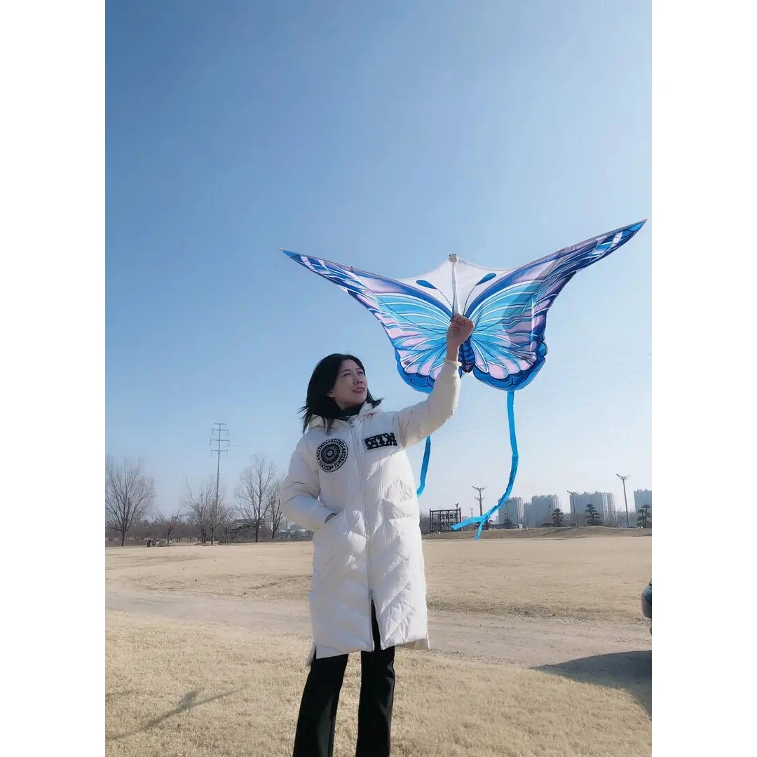 潍坊风筝蓝色情侣蝴蝶风筝成人儿童风筝风筝风筝浚延户外风筝