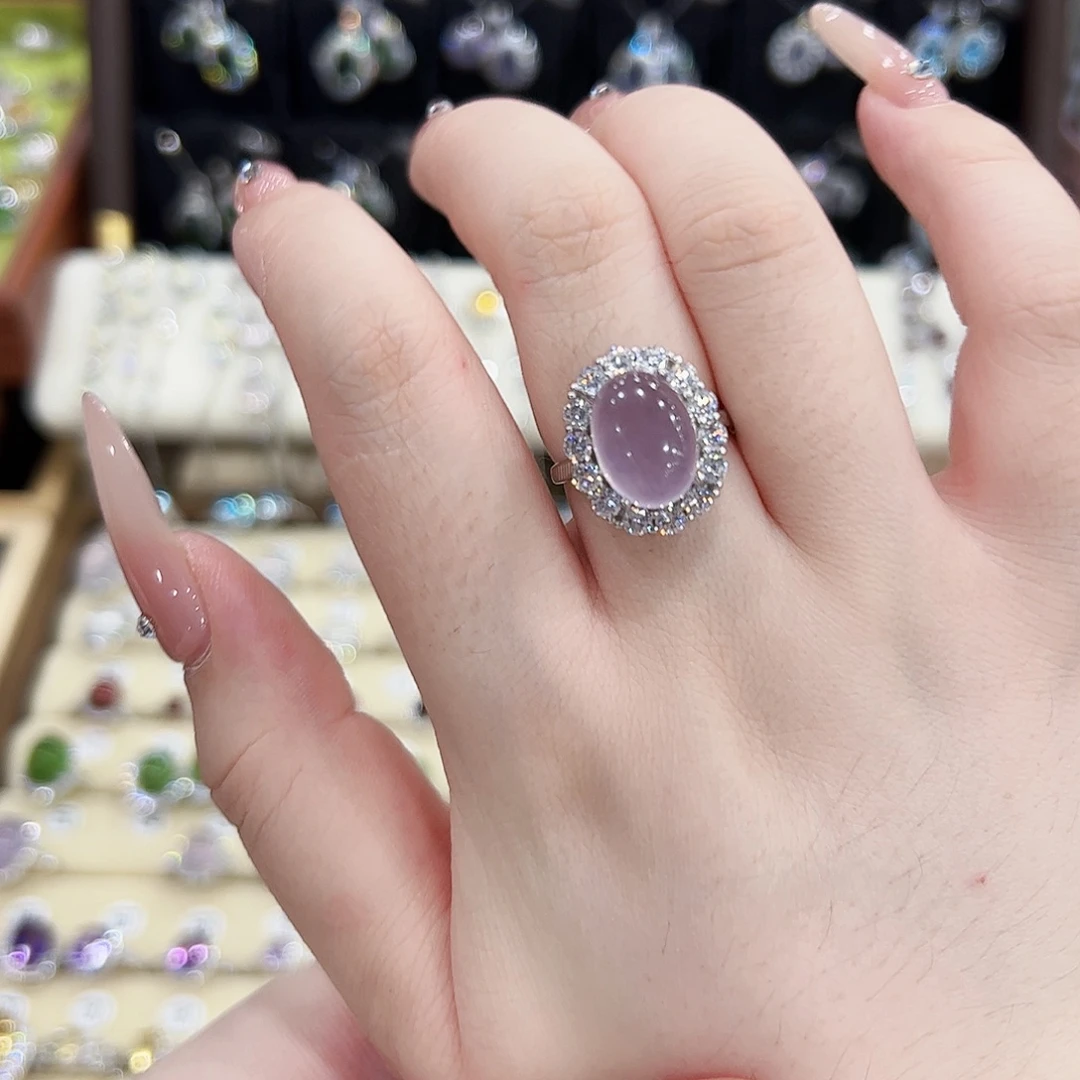 姚***姐银S925镶嵌颈饰萤石