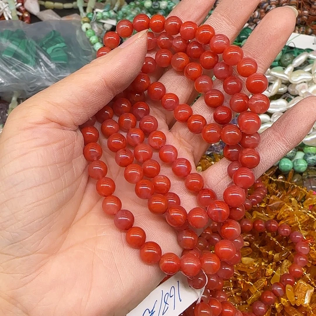 久***姐玛瑙/玉髓合金珠宝半成品南红拍两84发一条