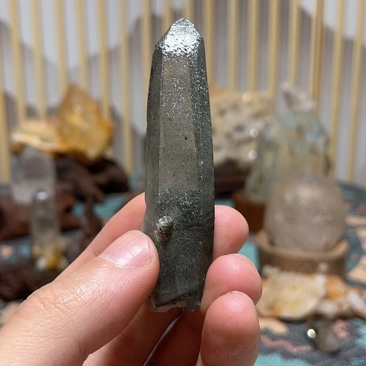 未镶嵌大型摆件（非配饰）水晶喜马拉雅绿幽灵水晶