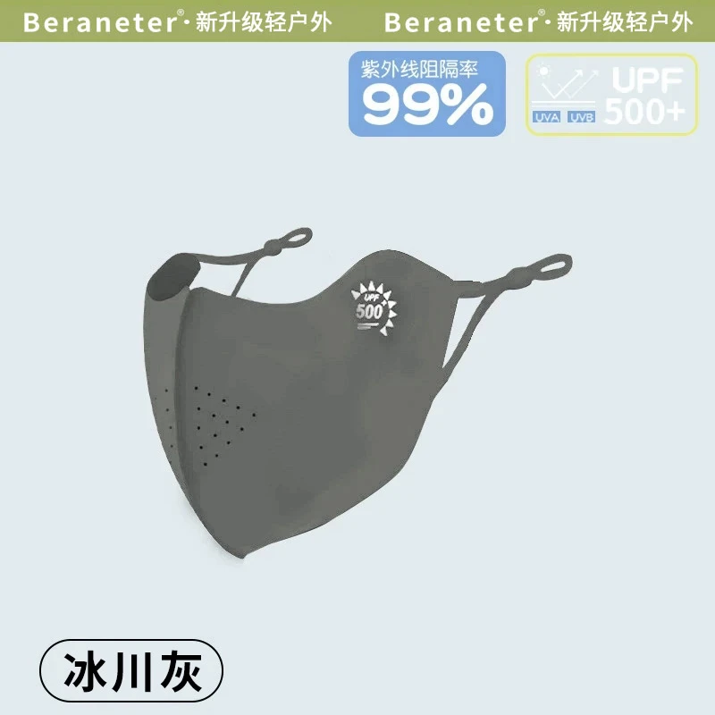 夏季防晒口罩冰感轻薄透气无痕护眼角防尘防紫外线户外运动面罩女