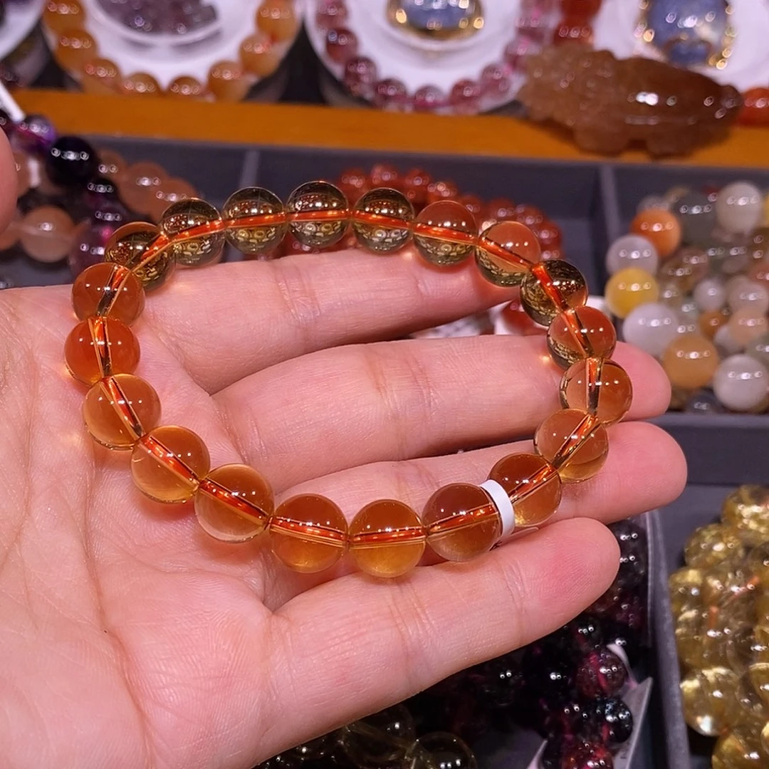 未镶嵌手链水晶黄水晶10
