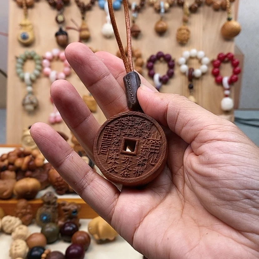 【闪购商品】柏木（崖柏）魏*山鬼花钱挂件