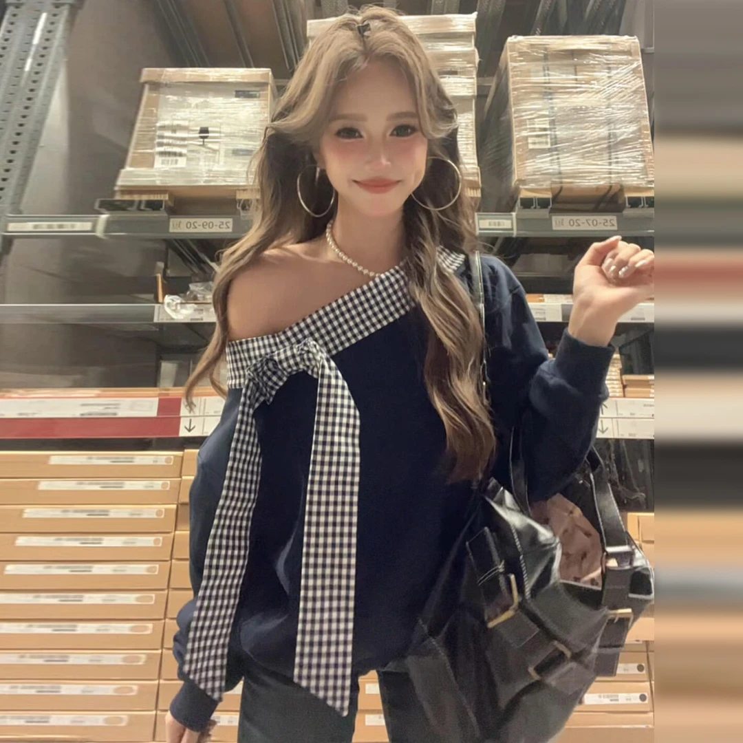 韩系氛围感早秋季穿搭长袖卫衣女装2025新款巨好看法式小资小上衣