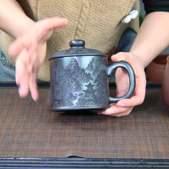 茶杯紫砂高货放漏