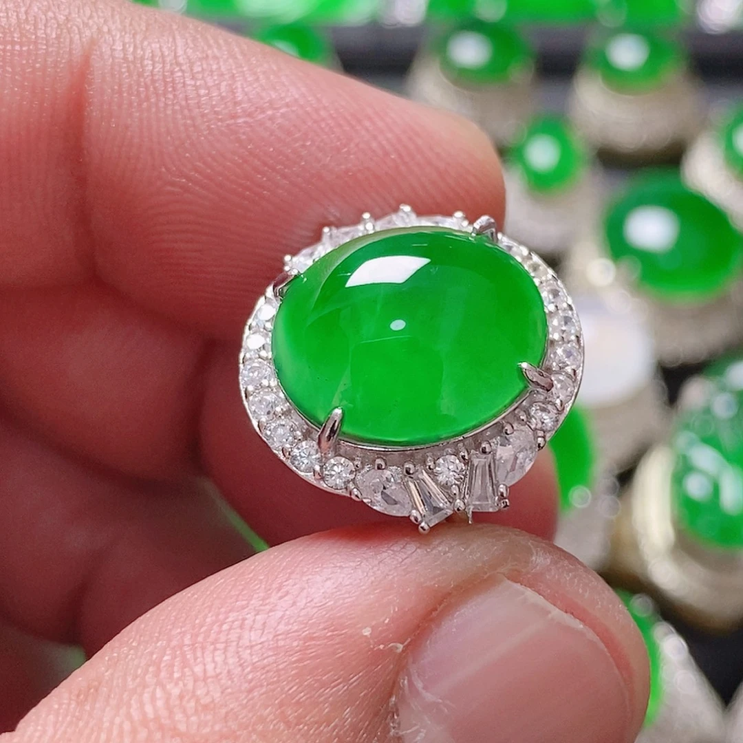 翡翠银S925镶嵌颈饰