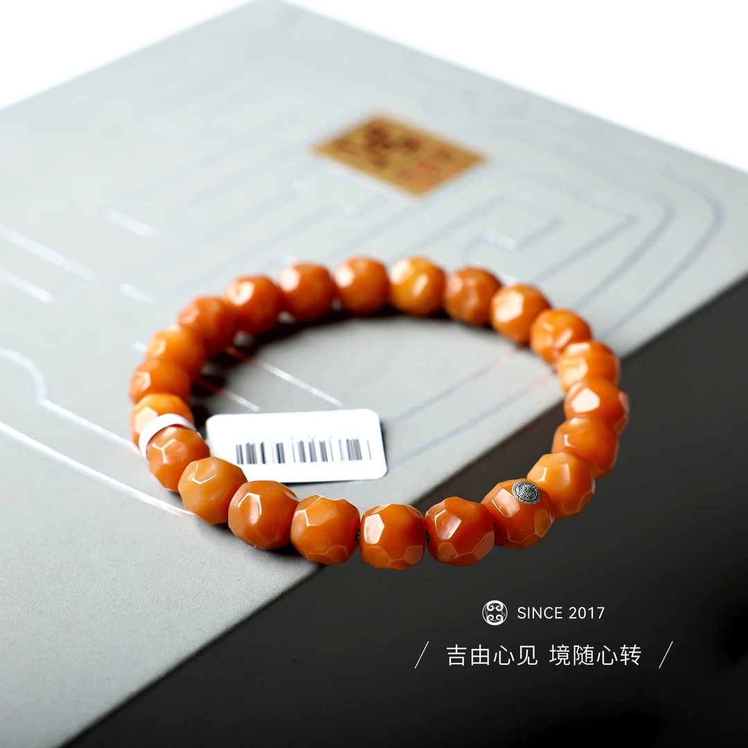 【吉由罗】无相-单圈 可归圆的无相 新文玩手串 菩提根手串 玉化