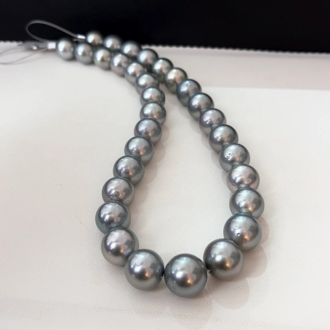 海水珍珠颈饰未镶嵌铂金灰12-14