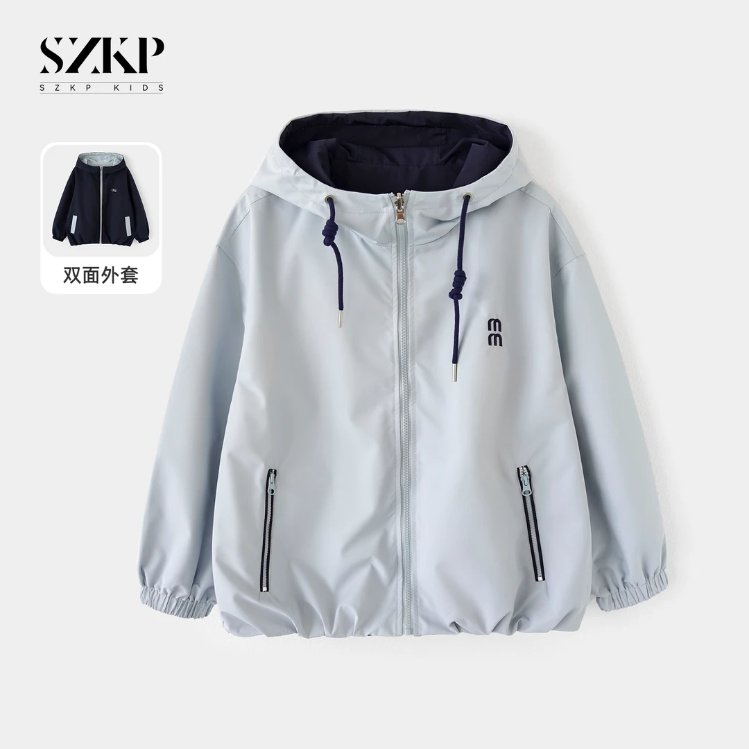 SZKP秋季新款女童休闲连帽上衣中大童时尚洋气儿童外套BGYQ553040