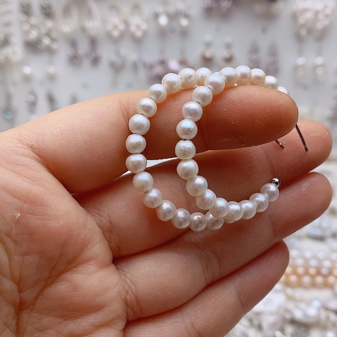 淡水珍珠耳饰未镶嵌