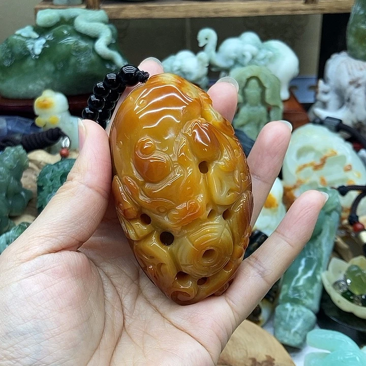 石英质玉手把件未镶嵌海**际