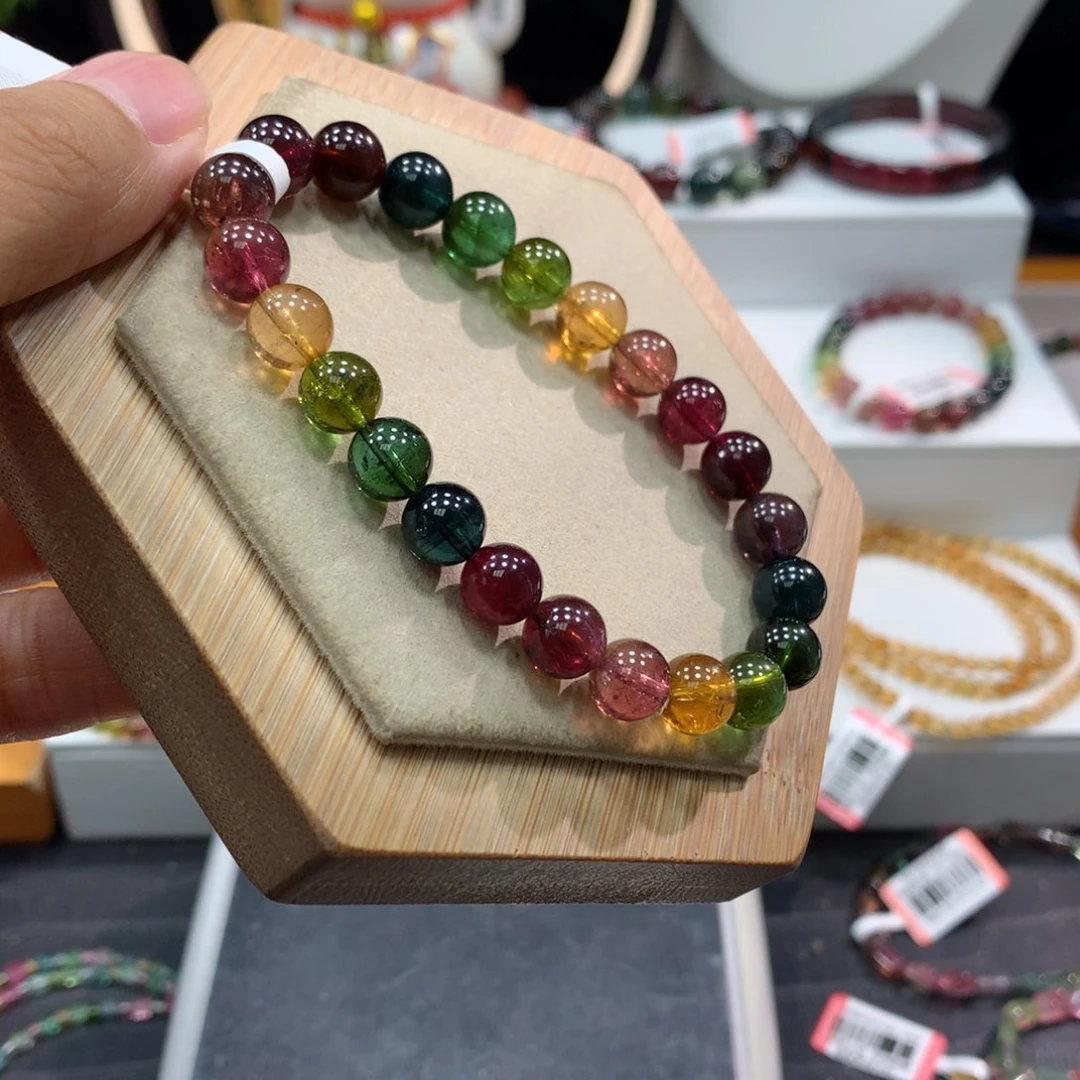 手链未镶嵌碧玺   8mm。