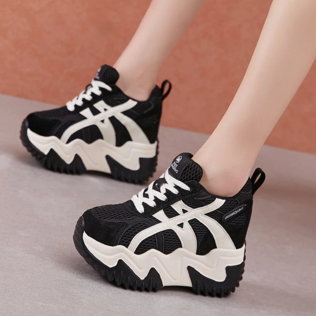 内增高老爹鞋女2025秋季新款松糕厚底百搭鞋子轻便时尚运动休闲鞋