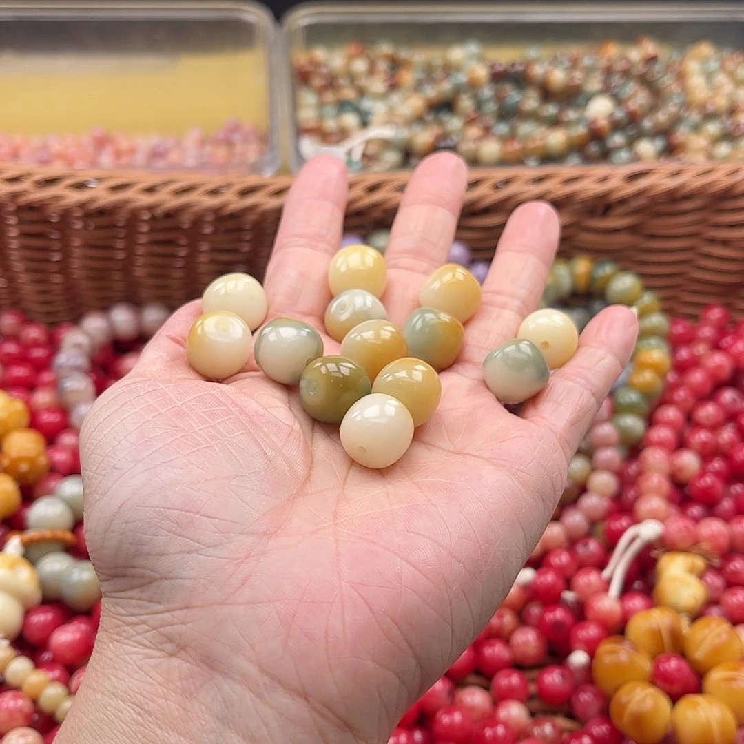 白玉菩提吊坠a/13mm/60颗锅底