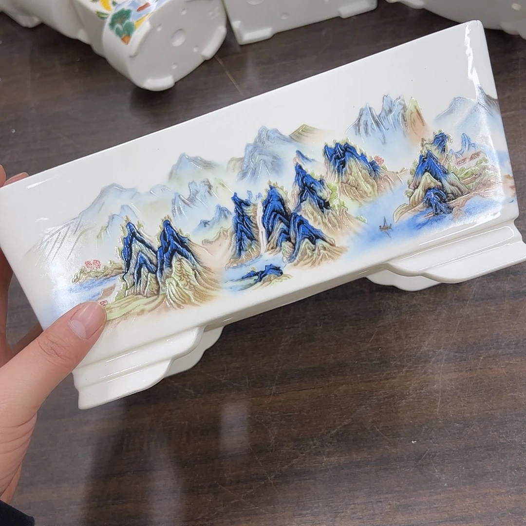 紫砂花盆168号瑕疵24/16/10cn