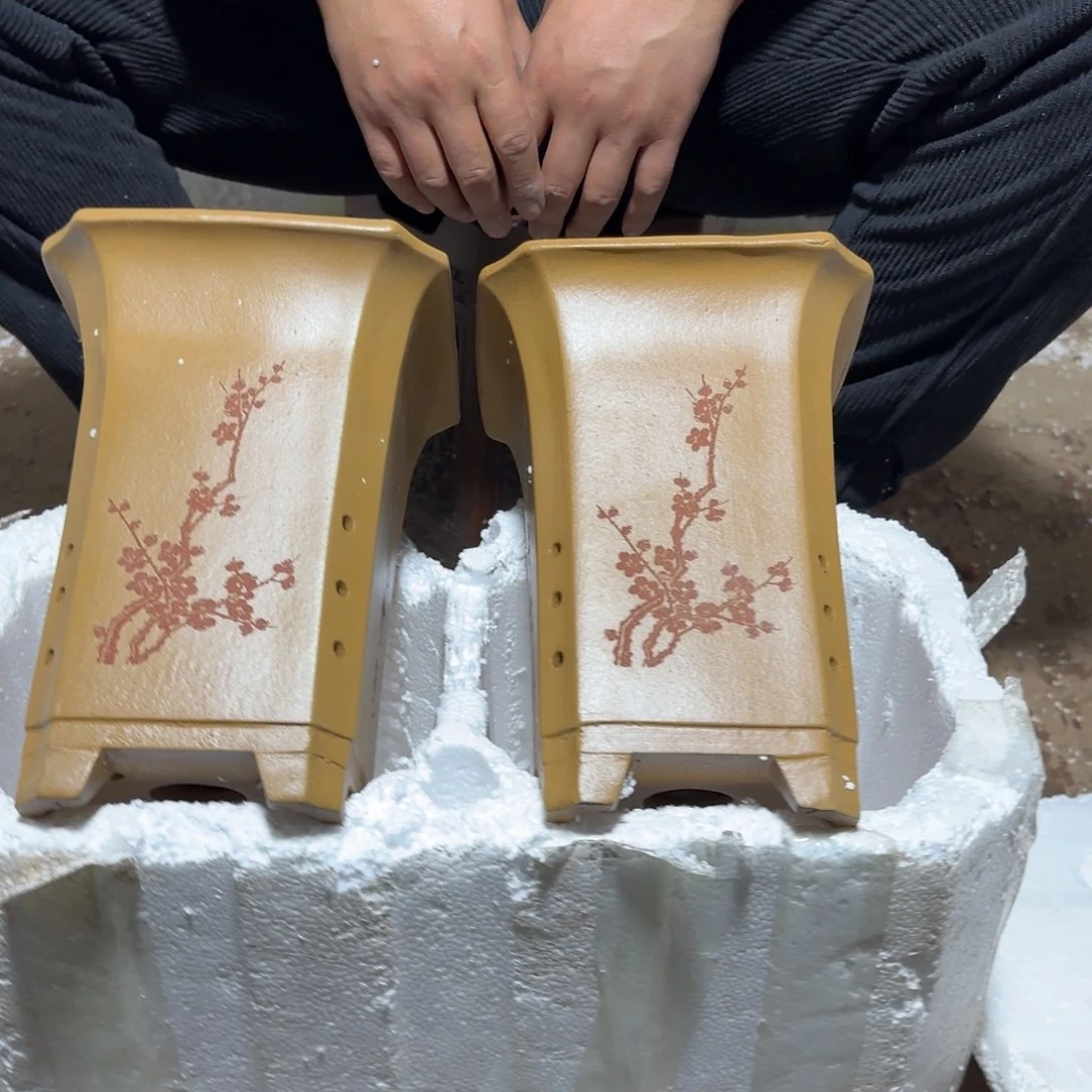 紫砂花盆口径17高度23