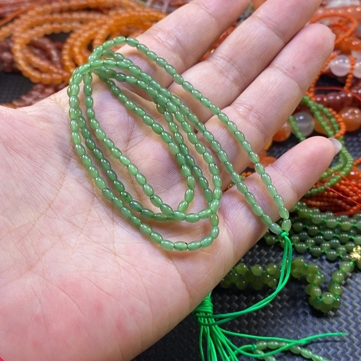 和田玉（碧玉）未镶嵌手链3mm