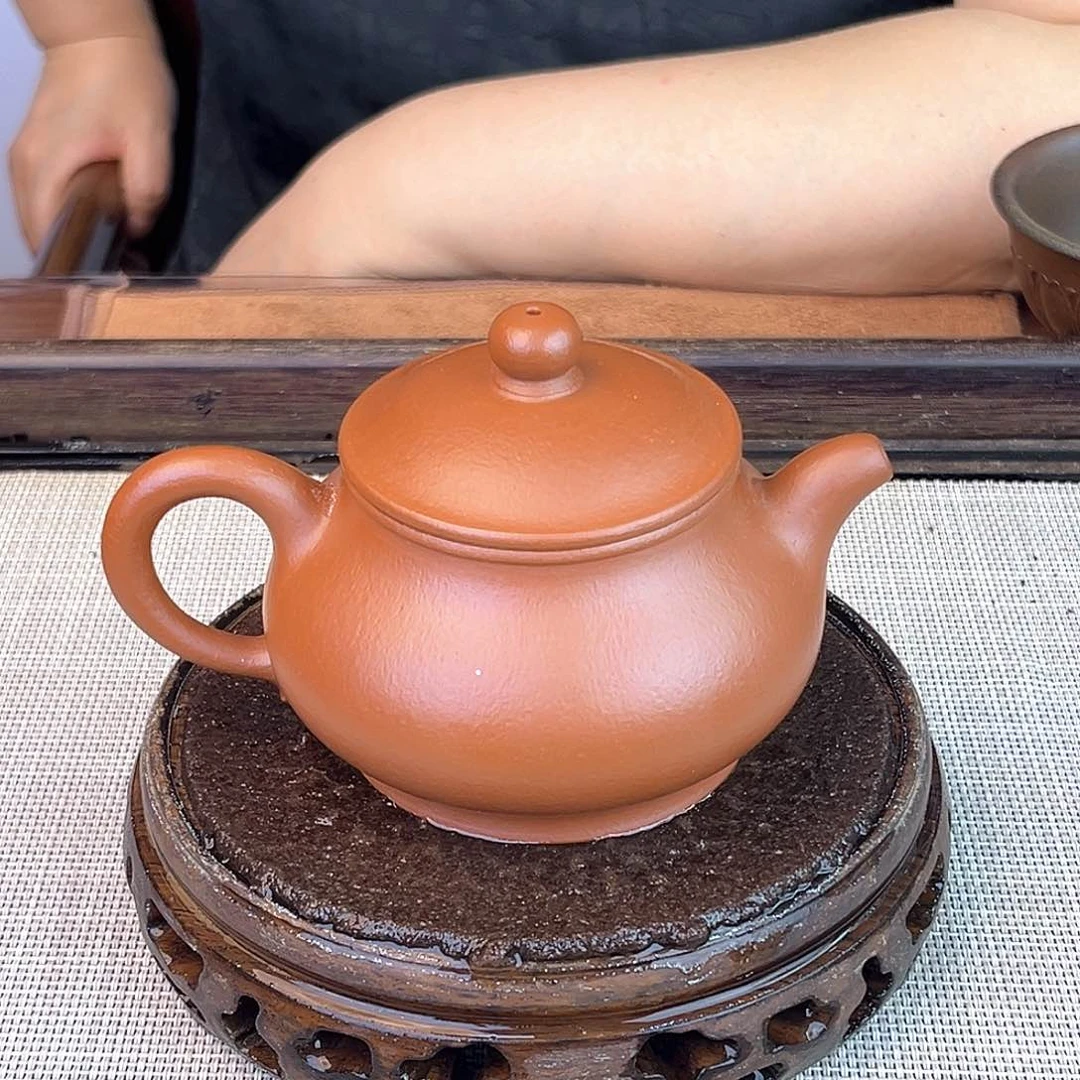茶壶紫砂宜兴紫砂小煤窑朱泥180c c