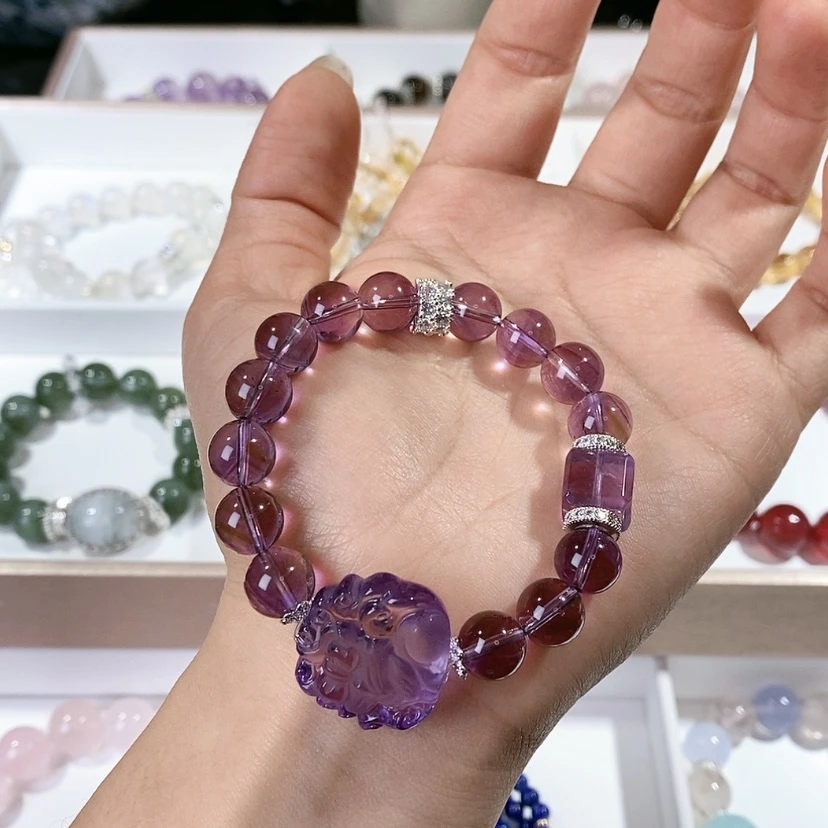 【闪购商品】水晶手链合金佳**0紫水狐狸牌1111