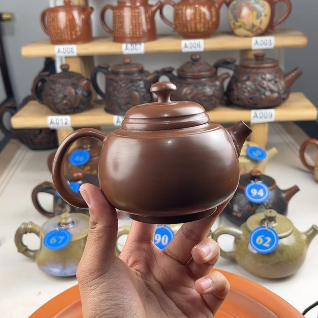 壶220cc 建水紫陶全手工制作，老匠人传承手艺