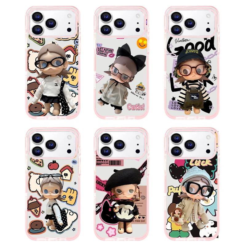 【嘎姐贝贝壳】ins风粉色手机壳适用于苹果iphone17透明亚克力防摔