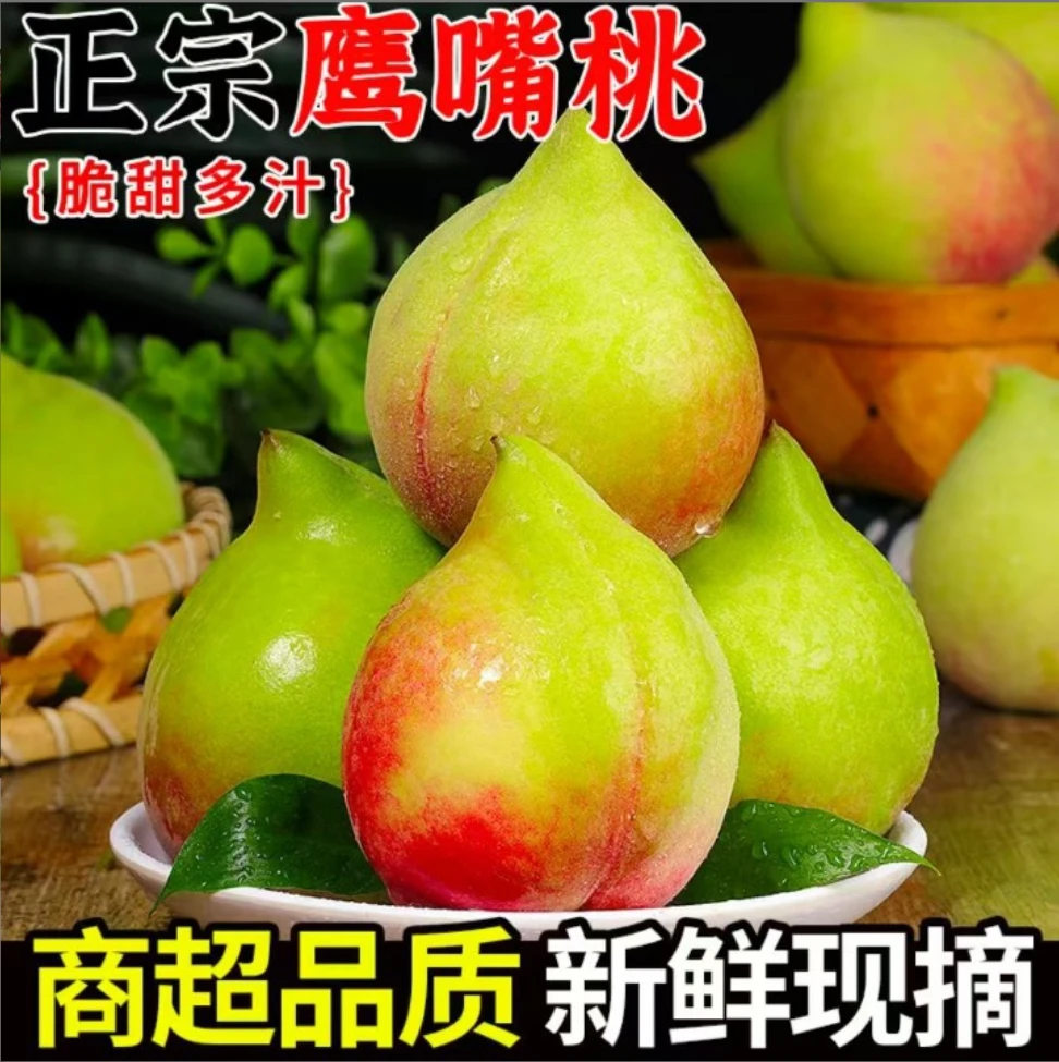 【现摘现发】正宗鹰嘴桃大果应季高山甜脆桃子新鲜脆甜孕妇水果包邮