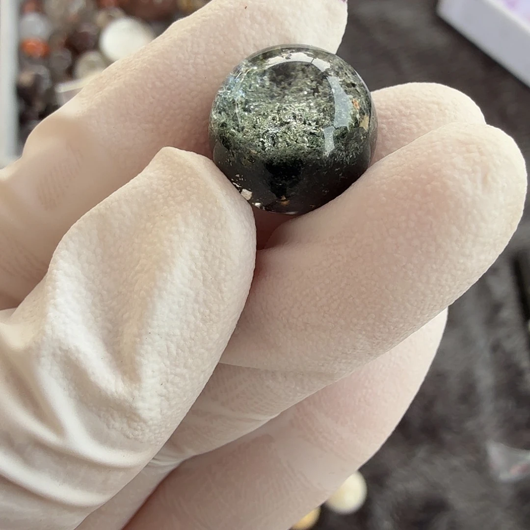 绿幽灵13mm打孔定制不退换未镶嵌水晶限****宗