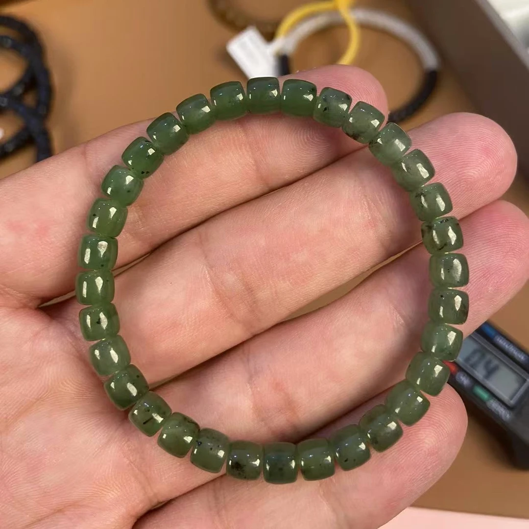 天然和田玉碧玉直切手串