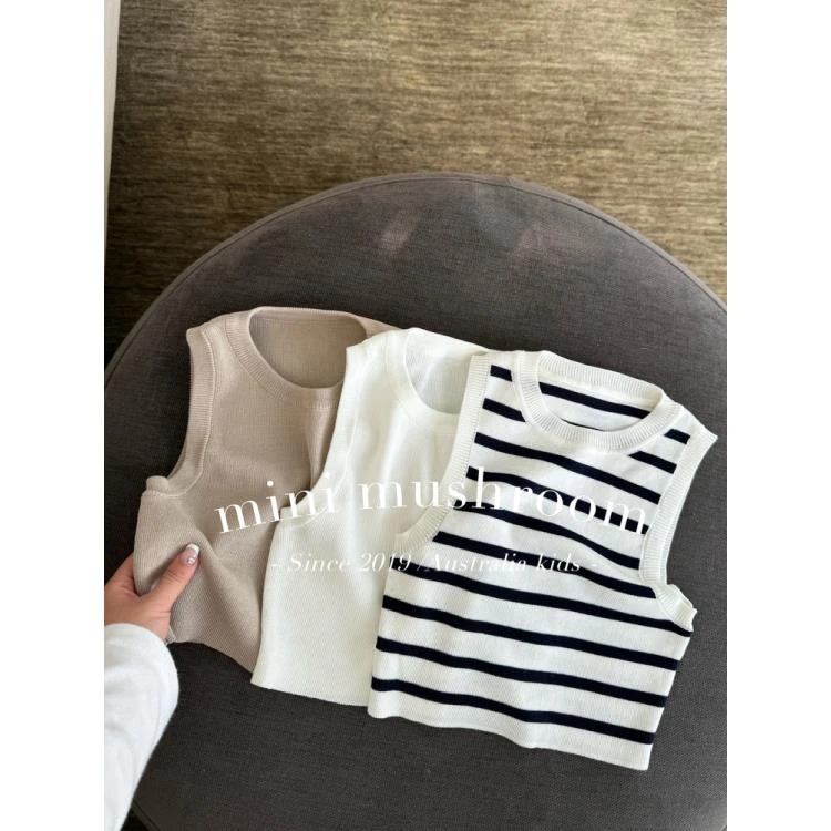 【断码价】 儿童休闲三色针织背心 短款【偏小款拍大一码】