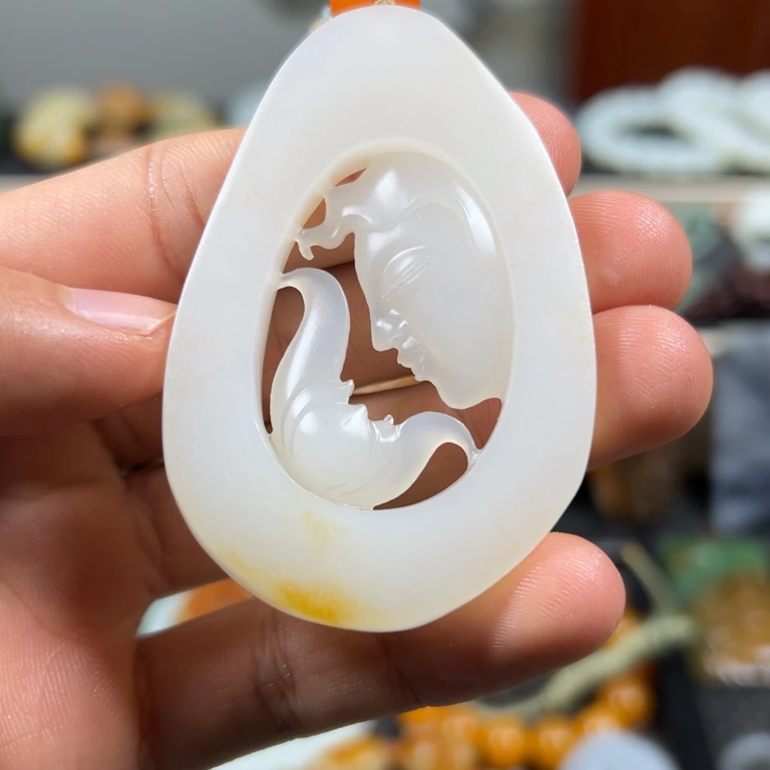 和田玉未镶嵌吊坠(不含链)