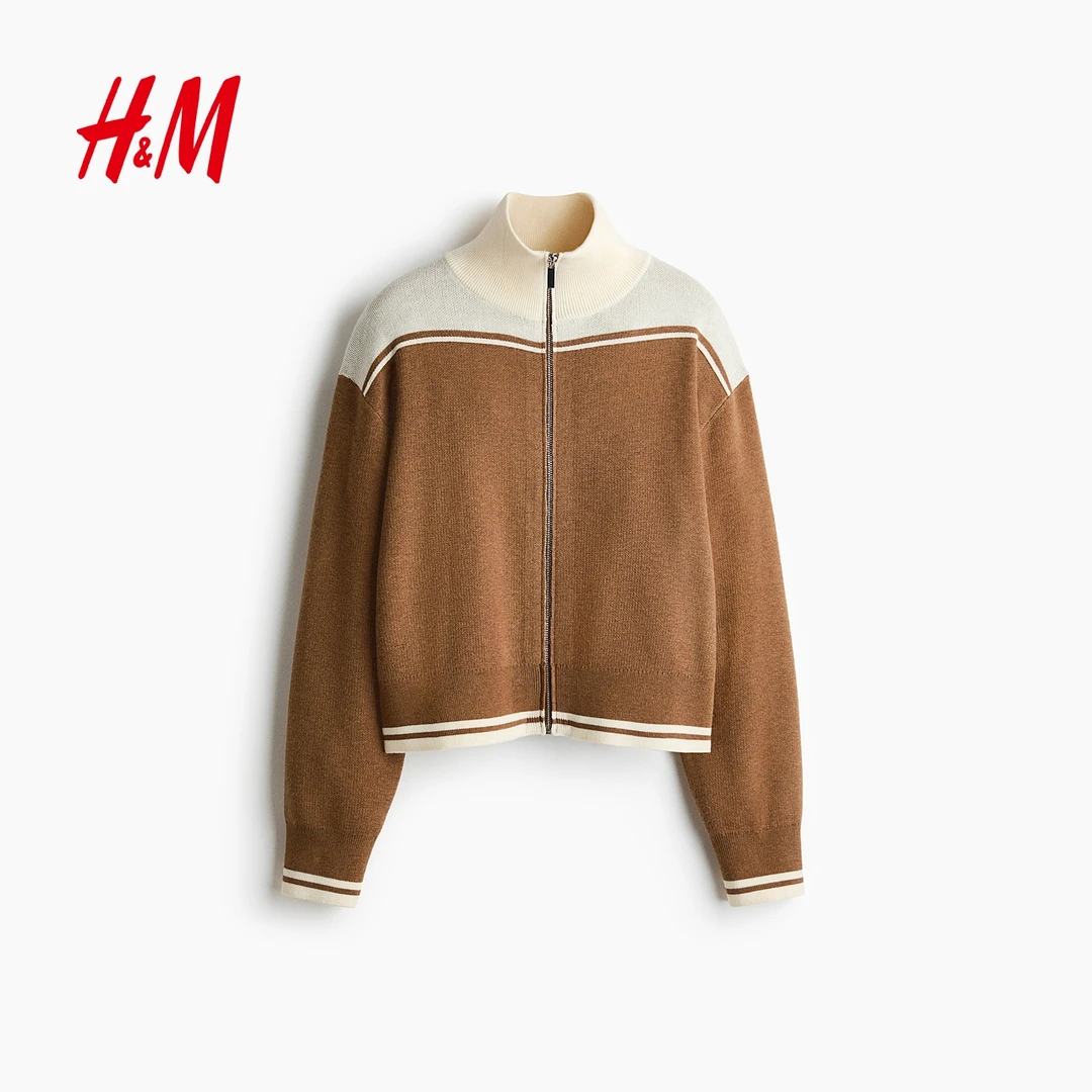 HM2025冬季新款女装全拉链开衫1301243