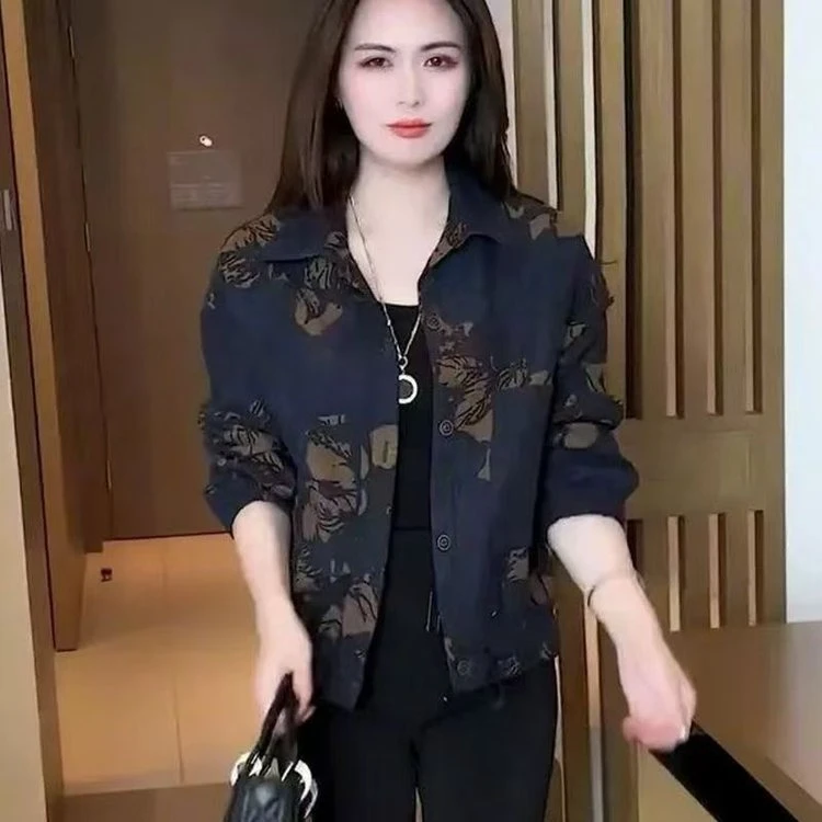 网红爆款2025秋季新款时尚休闲气质百搭宽松短款夹克外套