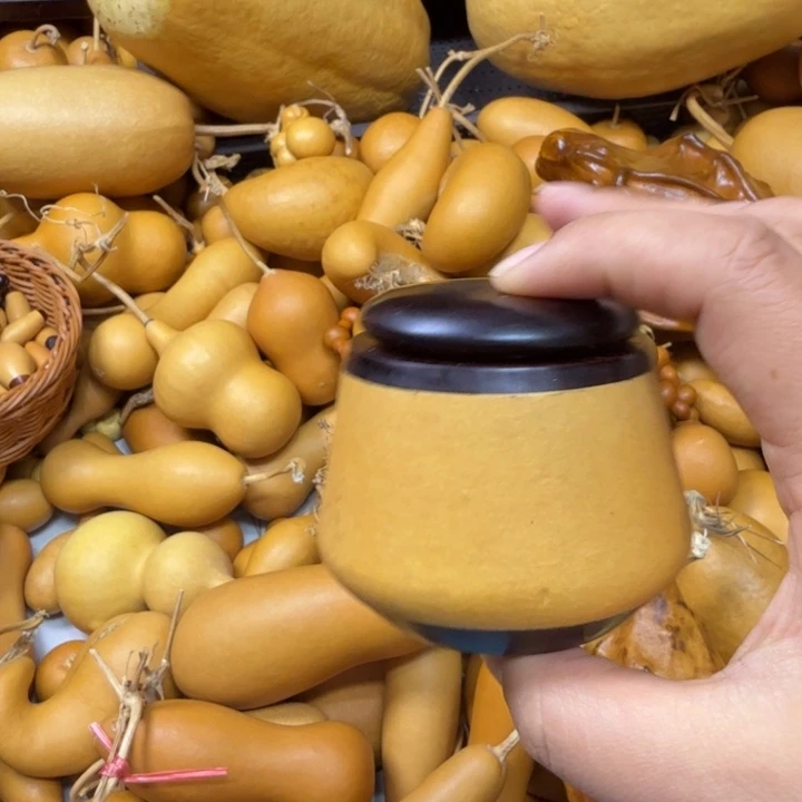 清***天竹类茶叶罐葫芦摆件