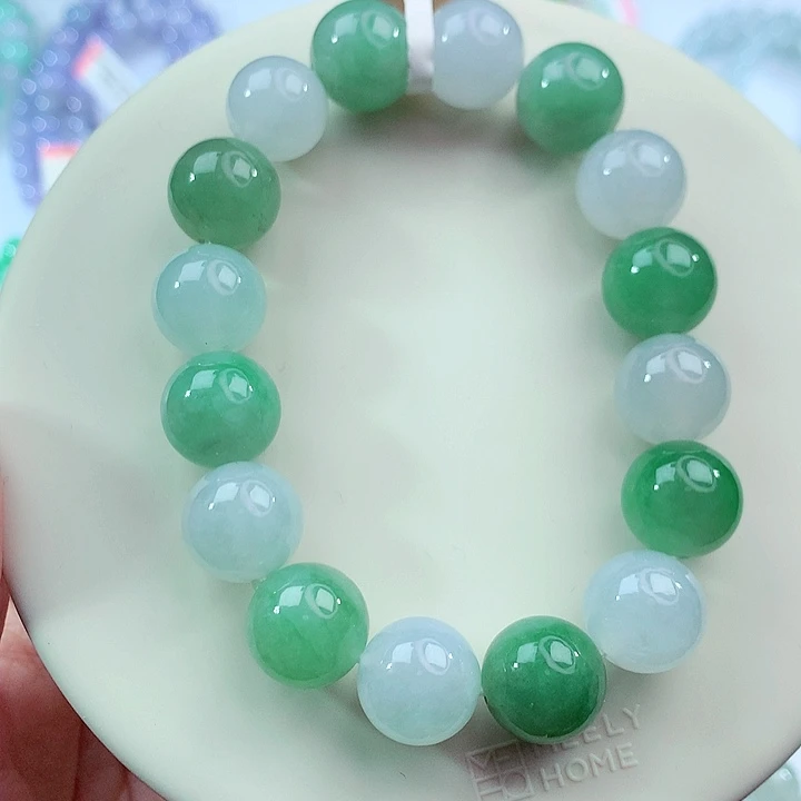 翡翠未镶嵌手链卡12.5-12.8