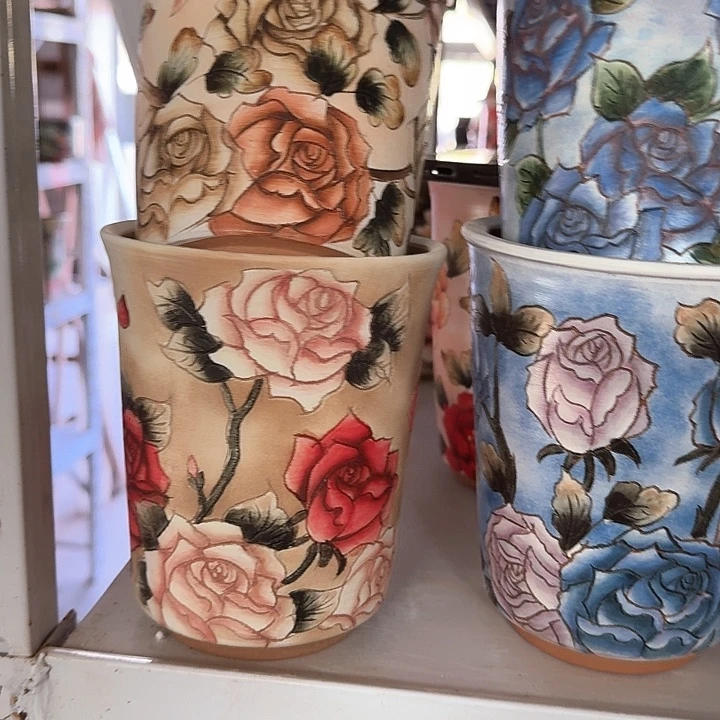 紫砂花盆景德镇陶瓷