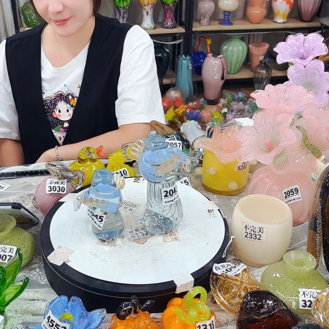 一对鸟 家悦琉璃工艺品