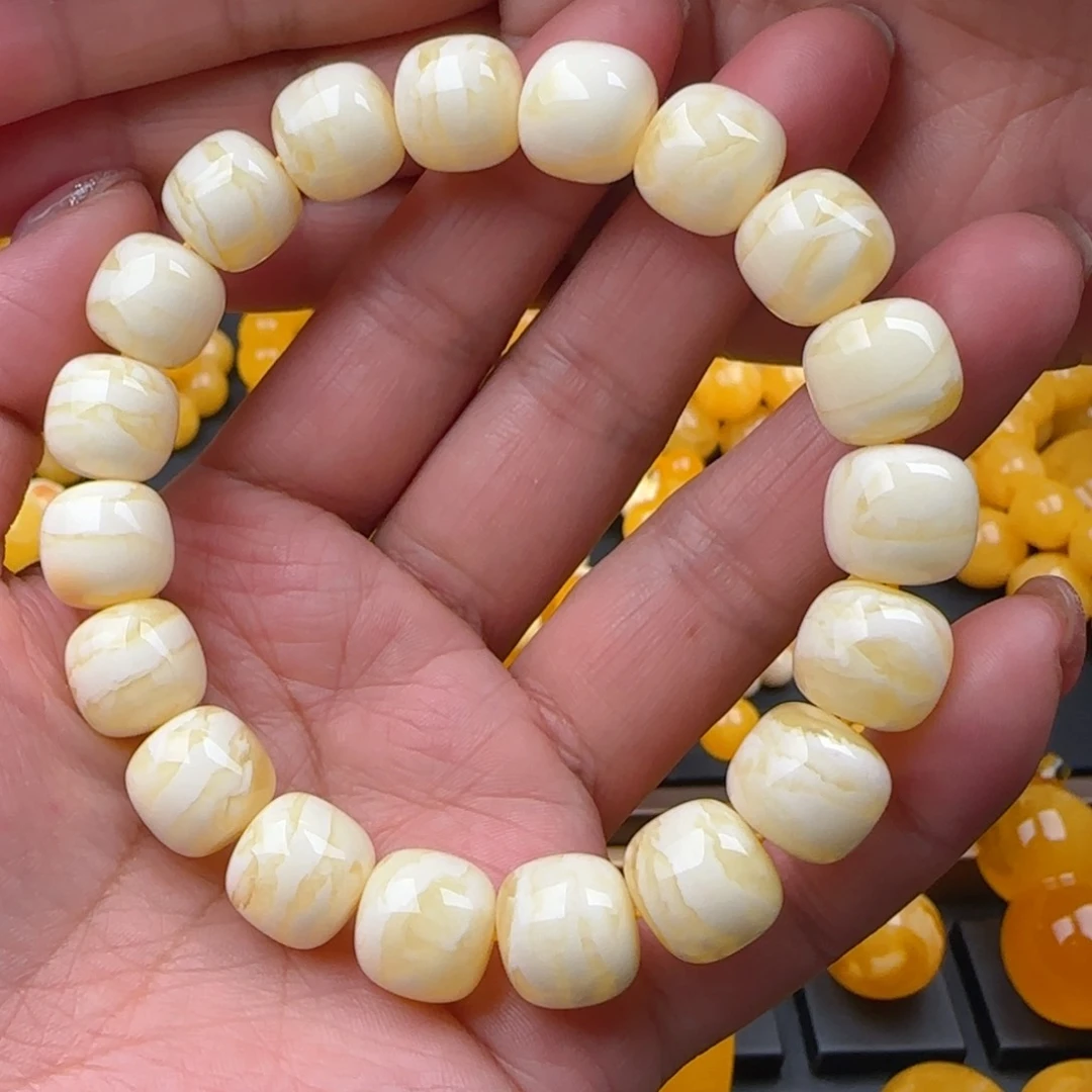 琥珀颈饰未镶嵌同料白虎皮手串12