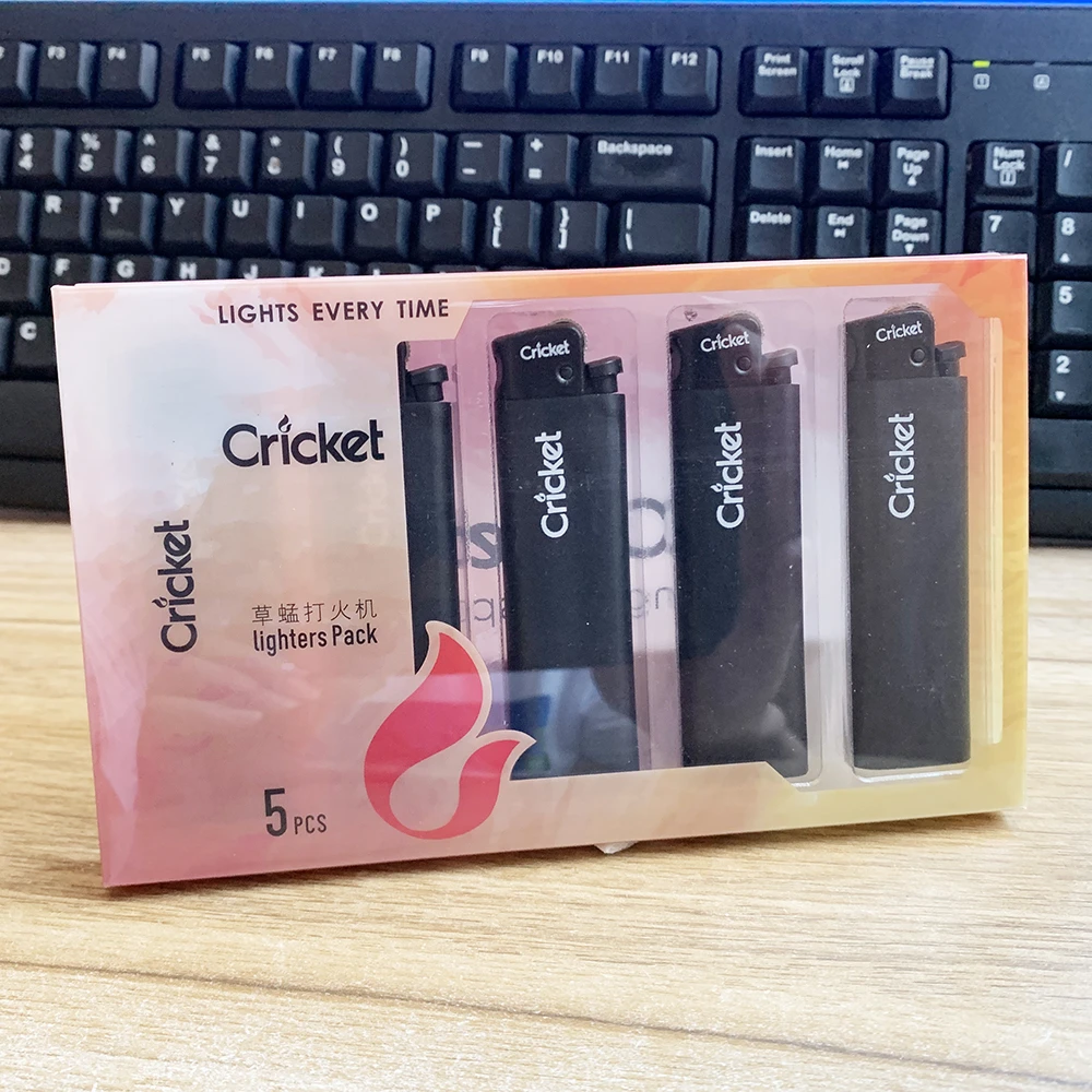 正品Cricket草蜢一次性打火机5支礼盒装男士个性创意节日礼品防爆