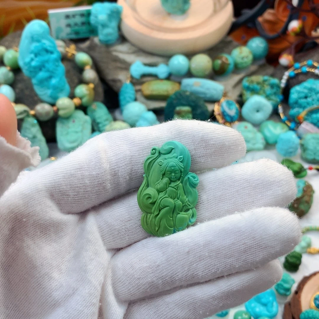 未镶嵌绿松石珠宝半成品