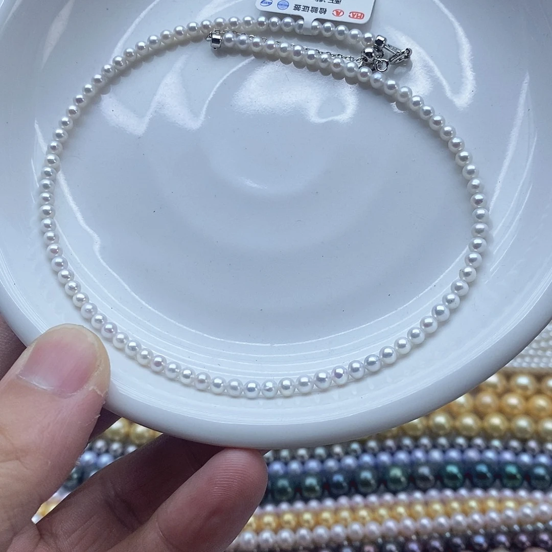 海水珍珠银S925镶嵌颈饰