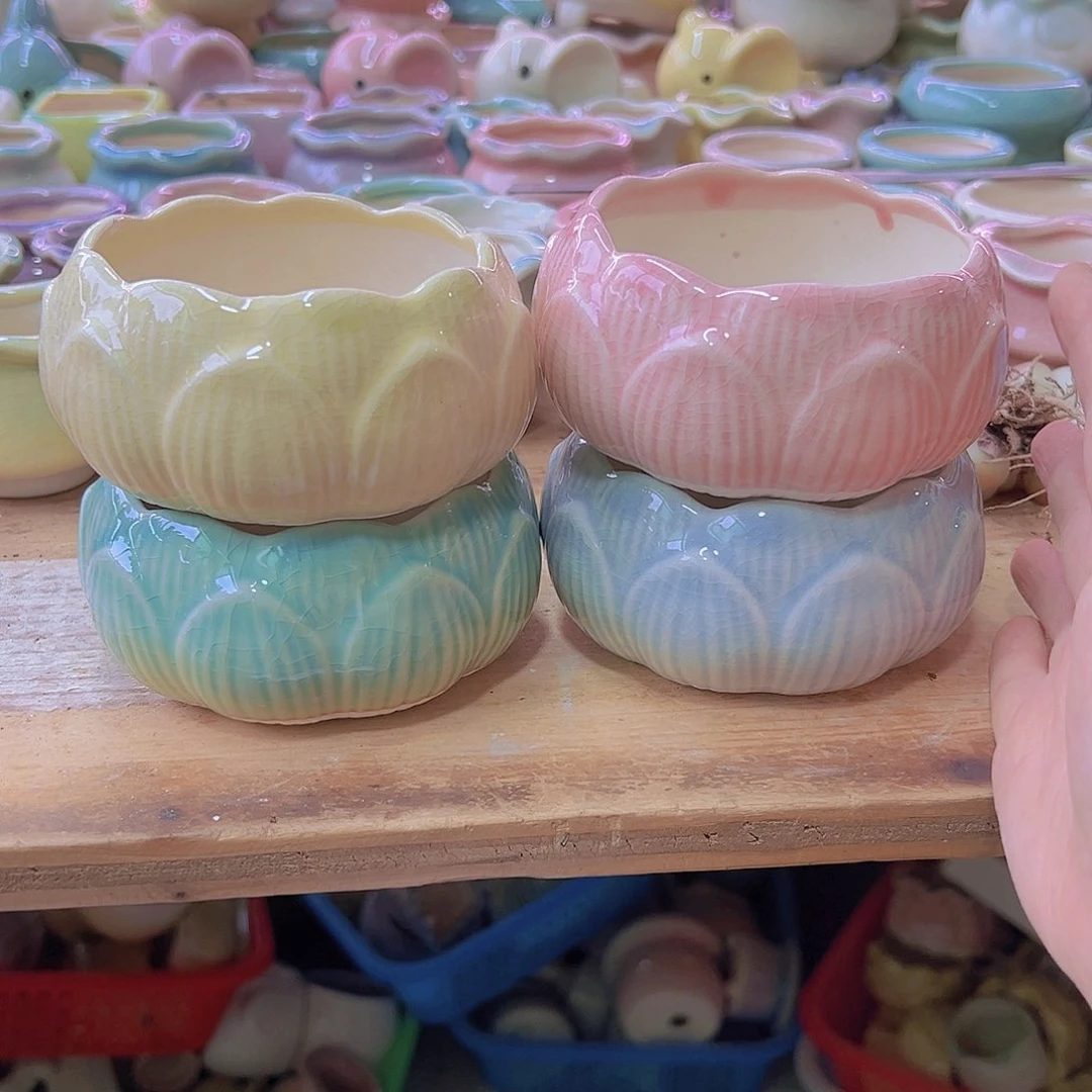 陶瓷花盆当场满12包邮