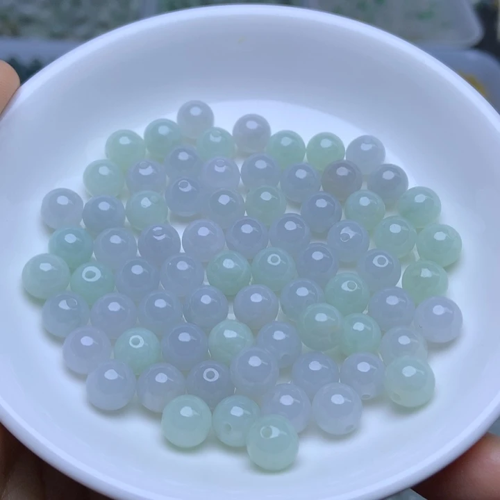 散珠翡翠卡7.6绿白10个