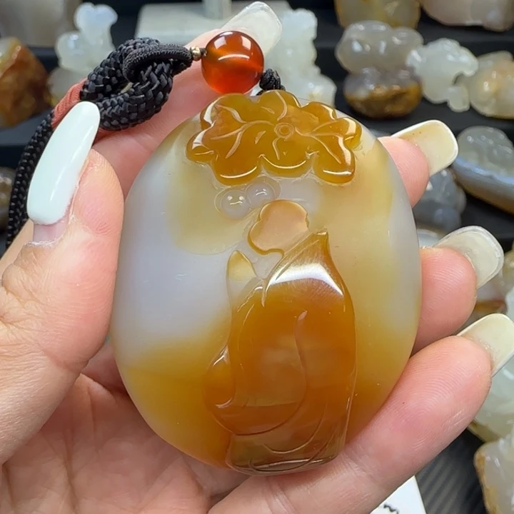 玛瑙/玉髓合金手把件