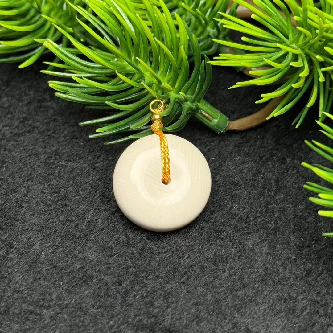 【熊总夫妇】猛犸牙平安扣吊坠-约19mm