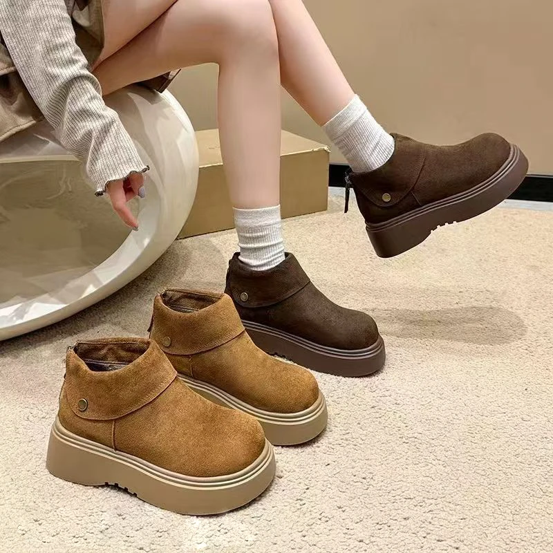 后拉链6999勃肯马丁靴女2025年秋季新款琥珀流光风低帮短靴