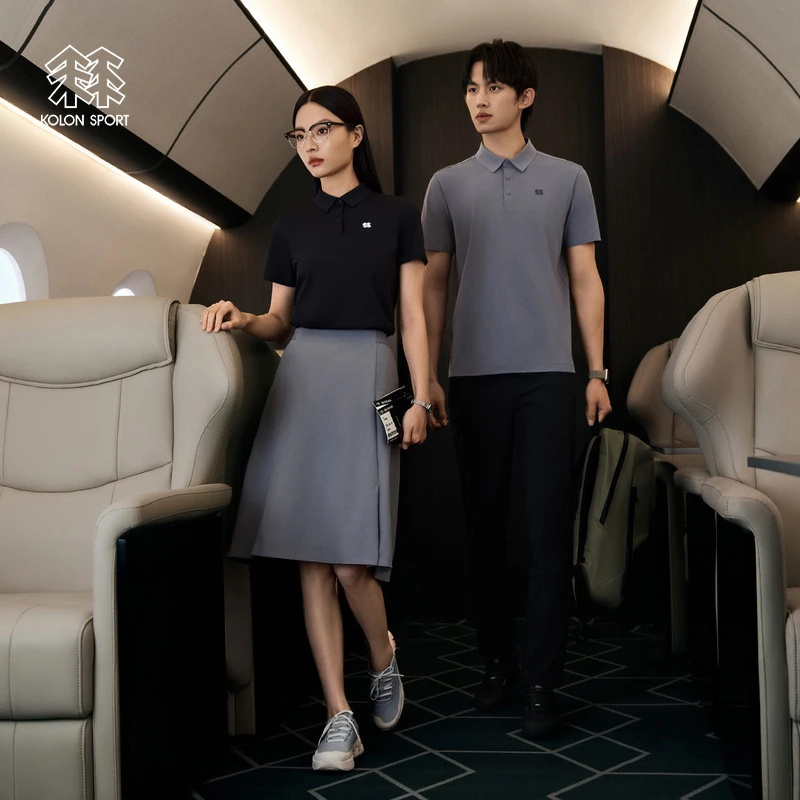 KOLON SPORT可隆男女SECO短袖POLO衫抗菌UPF50+防晒吸湿速干T恤