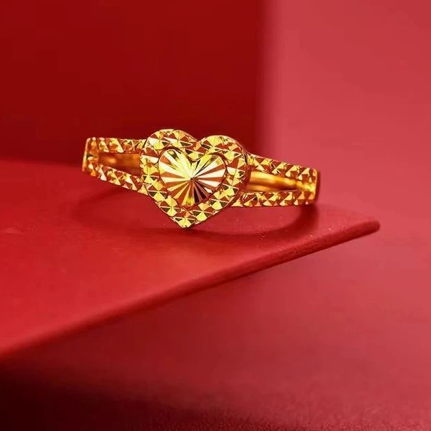 铜合金戒指 新款小爱心戒指精致小众轻奢高级感温柔百搭0290