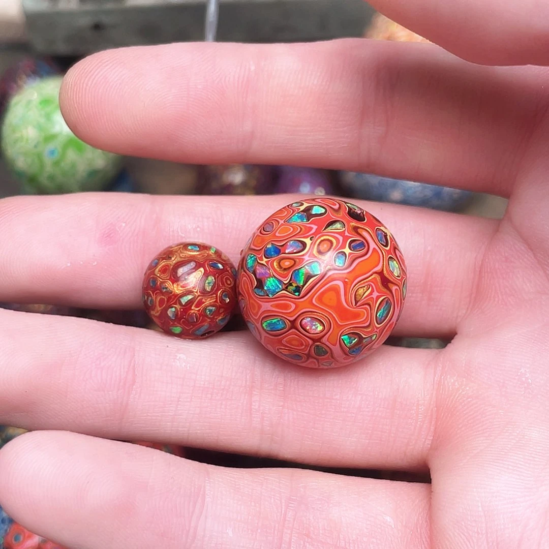 吃***蒜手工制作大漆珠20.12单珠